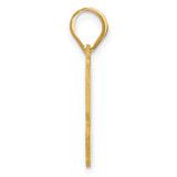 14k Polished Etched Number 52 Pendant