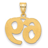 14k Polished Etched Number 69 Pendant