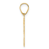 14k Polished Etched Number 78 Pendant