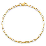 14K Polished Fancy Box Links 7.5 inch Bracelet