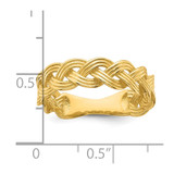 14k Polished Fancy Braided Size 7 Ring