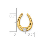 14k Polished Fancy Diamond Chain Slide