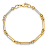 14K Polished Fancy Figaro Link 7.5 inch Bracelet