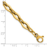 14k Polished Fancy Flat Cable Link 7.5 inch Bracelet