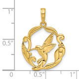 14K Polished Fancy Hummingbird Charm - D5-C38922BE-5214