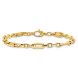 14k Polished Fancy Link 7.5 inch Bracelet - SF-9EF8E3E1-1205