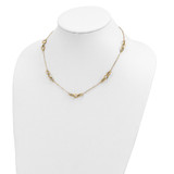14k Polished Fancy Linked Ovals 5-Station 18 inch Necklace