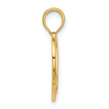 14K Polished Fancy Love Heart Charm