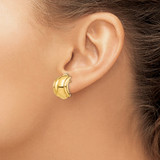 14k Polished Fancy Omega Back Post Earrings - H5-3D2C9EA7-4219