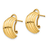 14k Polished Fancy Omega Back Post Earrings - H5-58D19865-6112