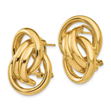 14k Polished Fancy Omega Back Post Earrings - H5-B2F6EFB6-9979