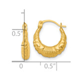 14k Polished Fancy Scalloped Hollow Hoop Earrings - TF-65C4F9CE-5044