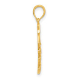 14k Polished Fancy Scrolled Christmas Tree Pendant