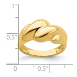 14k Polished Fashion Dome Ring