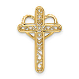 14k Polished Filigree 4-Stone Mothers Cross Pendant Mounting