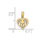 14K Polished Filigree Heart Pendant - K7-D0D7C981-9254