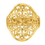 14K Polished Filigree Ring - D4-671957C6-6318