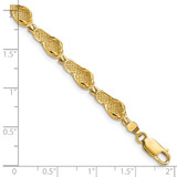 14k Polished Flip Flop 7 inch Bracelet