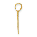 14K Polished Floral Border Heart Pendant - C2-23DE1653-1693