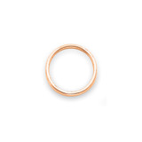 10K Rose Gold Polished 2mm Stackable Band Size 4