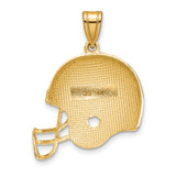 14k Polished Football Helmet Pendant