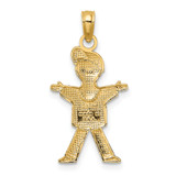14k Polished Full Body Boy Charm