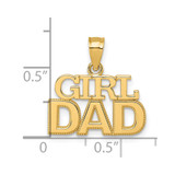 14k Polished GIRL DAD Pendant