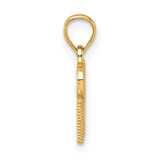 14k Polished GIRL MOM Pendant