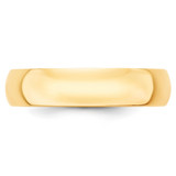 10k Yellow Gold 5mm Lightweight Half Round Wedding Band Size 8
