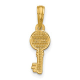 14K Polished Heart Key Pendant - D5-2282021A-5093