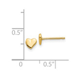 14K Polished Heart Post Stud Earrings - YE-61290C6D-4591
