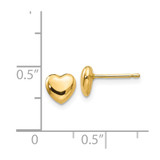 14K Polished Heart Post Stud Earrings - YE-F9C997B2-6130