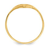 14k Polished Heart w/ Cross Ring