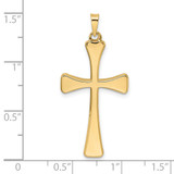 14k Polished Hollow Cross Pendant - XR-62F346AC-2029