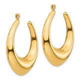 14k Polished Hollow Hoop Earring Jackets - E6-628E5932-7927