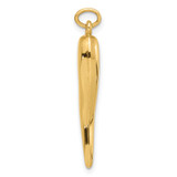 14k Polished Hollow Italian Horn Pendant - YC-323A8DA3-6255
