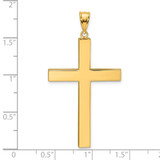 14k Polished Hollow Latin Cross Pendant - K1-F563CCF7-8059