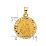 14K Polished Hollow St Anthony Medal