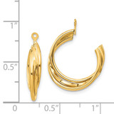 14k Polished Hoop Earring Jackets - T7-ECE89E85-7331