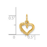 14k Polished I LOVE YOU Heart Charm