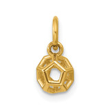 14K Polished Icosahedron Shape Pendant