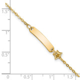 14K Polished ID with Star Childrens Bracelet