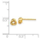 14k Polished Knot Post Earrings - YE-592F5495-2977