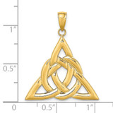 14K Polished Large Celtic Trinity Knot Charm