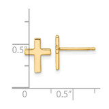 14k Polished Latin Cross Post Earrings - YE-BD899A7A-9293