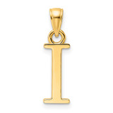 14K Polished Letter I Pendant