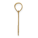 14k Polished Letter J Initial Pendant