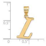 14k Polished Letter L Initial Pendant