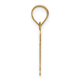 14k Polished Letter T Initial Pendant