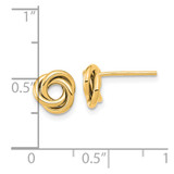 14K Polished Love Knot Post Earrings - TL-B33A566B-6380